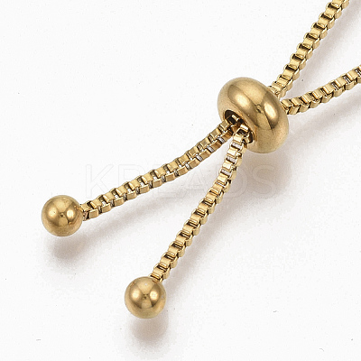 Adjustable 304 Stainless Steel Slider Bracelets Making STAS-T050-031G-1