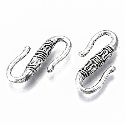 Tibetan Style Alloy S-Hook Clasps TIBE-N011-22AS-RS-1