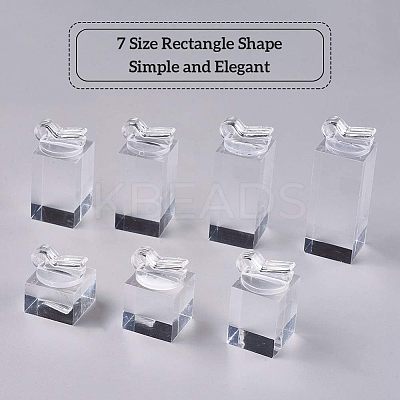 Acrylic Single Jewelry Display Stand Sets RDIS-FG0001-02-1