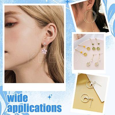 100Pcs Iron Ball Stud Earring Findings KK-UN0001-34-1