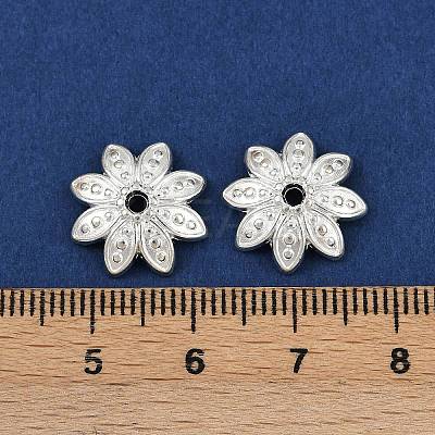 8-Petal Tibetan Style Alloy Flower Bead Caps TIBEB-2347-S-LF-1
