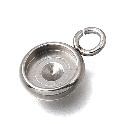 304 Stainless Steel Pendant Cabochon Settings STAS-F365-02B-P-1