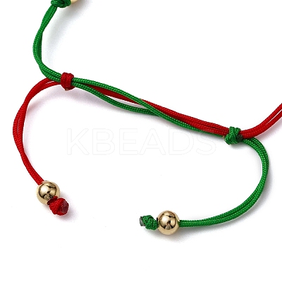 Christmas Theme Alloy Enamel & Imitation Austrian Crystal Charm Bracelets BJEW-JB10903-1