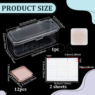 Plastic Nail Tips Storage Box MRMJ-PH0003-29A-1