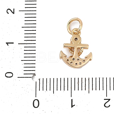 Brass Micro Pave Cubic Zirconia Charms KK-Q096-03A-G-1
