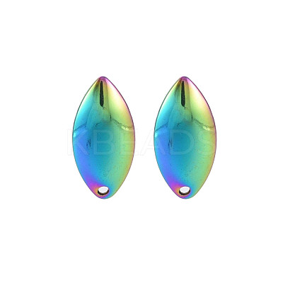 Rianbow Color 304 Stainless Steel Stud Earring Findings STAS-N098-021-1