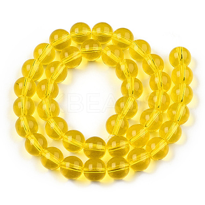 Transparent Glass Beads Strands X-GLAA-T032-T10mm-11-1
