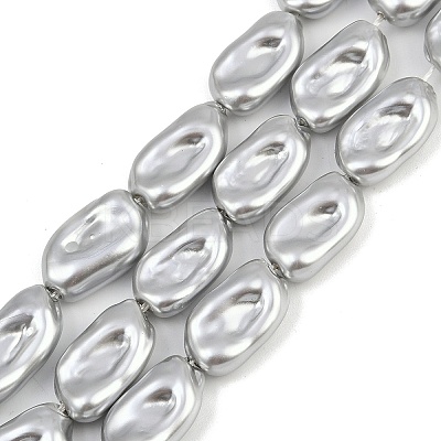 Electroplated Glass Beads Strands GLAA-H039-04B-1