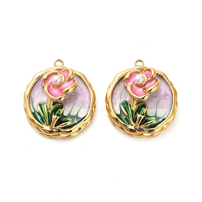 304 Stainless Steel Enamel Pendants STAS-B084-05G-03-1