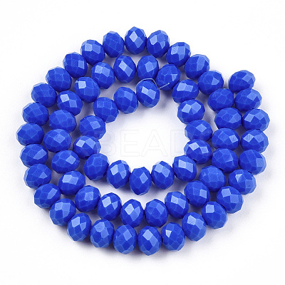 Opaque Solid Color Glass Beads Strands EGLA-A034-P1mm-D32-1