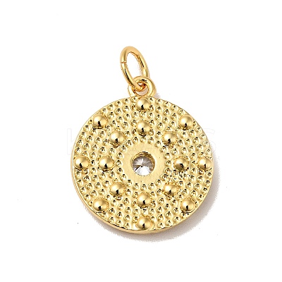 Rack Plating Brass Micro Pave Clear Cubic Zirconia Pendants LS-KK-H431-21G-1