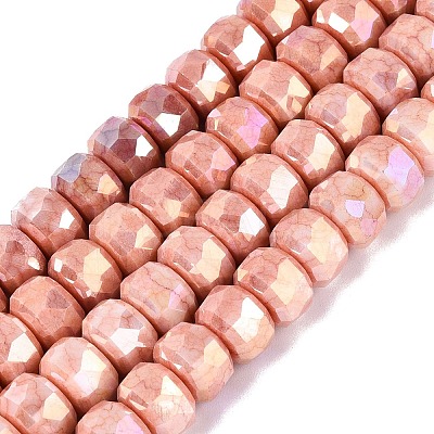Anti-Tarnish Electroplate Glass Beads Strands GLAA-T025-10mm-11F-1