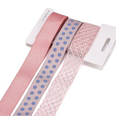 9 Yards 3 Styles Polyester Ribbon SRIB-A014-B08-1