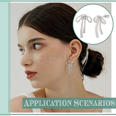 4 Pairs Brass with Cubic Zirconia Stud Earrings for Women EJEW-BC0001-17P-1