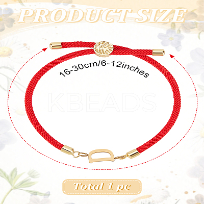 1Pc Adjustable Nylon Cord Slider Bracelets for Women BJEW-LP0001-32D-02-1