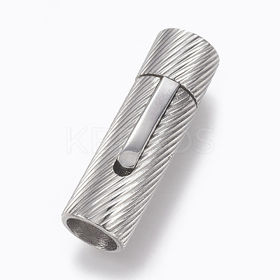 Tarnish Resistant 304 Stainless Steel Bayonet Clasps STAS-O114-042A-P-1