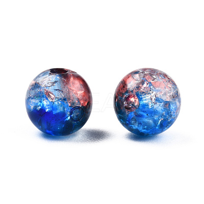 Transparent Crackle Acrylic Beads CACR-N002-15A-1