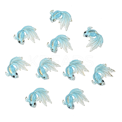 10Pcs UV Printing Acrylic Pendants TACR-YW0003-22B-1