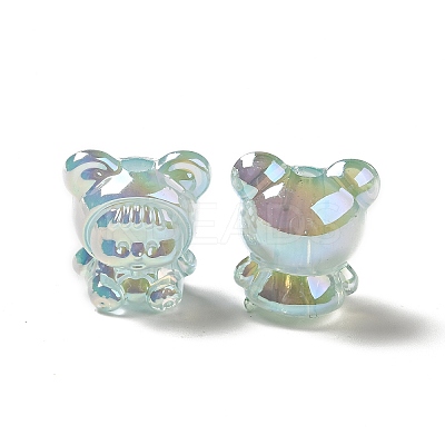 UV Plating Rainbow Iridescent Acrylic Beads LS-PACR-M002-01A-1