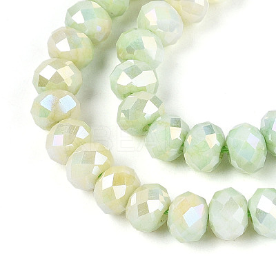 Anti-Tarnish Electroplate Rondelle Glass Beads Strands EGLA-T021-6mm-17-05-1
