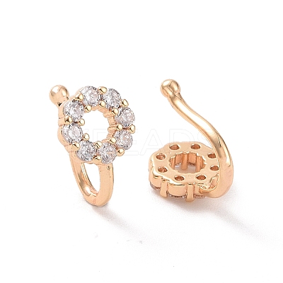 Clear Cubic Zirconia Ring Cuff Earrings ZIRC-I064-11G-1