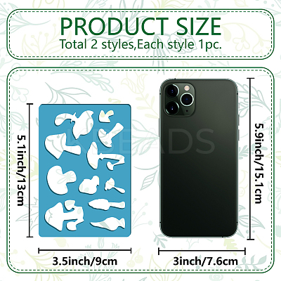 Acrylic Earring Handwork Template DIY-WH0359-032-1