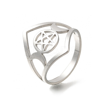 304 Stainless Steel Rings for Women RJEW-S238-10P-1
