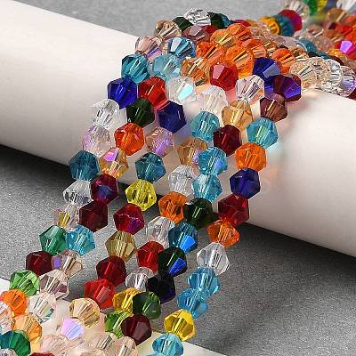Transparent Electroplate Glass Beads Strands LS-GLAA-F029-3mm-D29-1