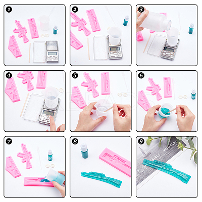 DIY Gun Food Grade Silicone Molds DIY-GF0002-32-1