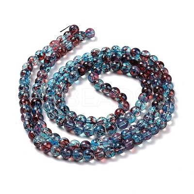 Baking Paint Glass Beads Strands DGLA-Q023-6mm-DB69-1