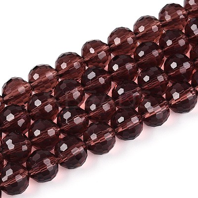 Transparent Glass Bead Strands GLAA-R095-10mm-35-1