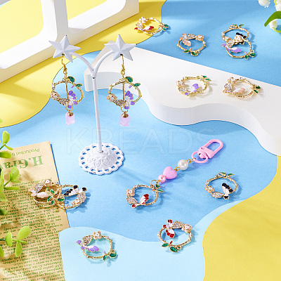 16Pcs 4 Colors Rack Plating Alloy Enamel Pendants FIND-TA0005-20-1