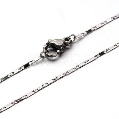 Tarnish Resistant 304 Stainless Steel Mariner Link Chain Necklaces LS-NJEW-O058-14P-1