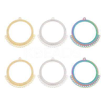6Pcs 3 Colors 304 Stainless Steel Chandelier Components Links STAS-UN0044-67-1