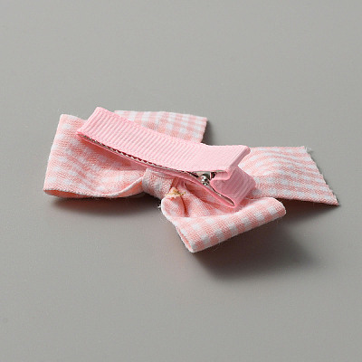 Cute Bowknot Cloth Alligator Hair Clip OHAR-WH0023-11C-1