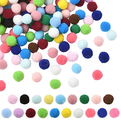 380Pcs 19 Colors Polyester Pom Pom Ball DIY-SC0031-34-1