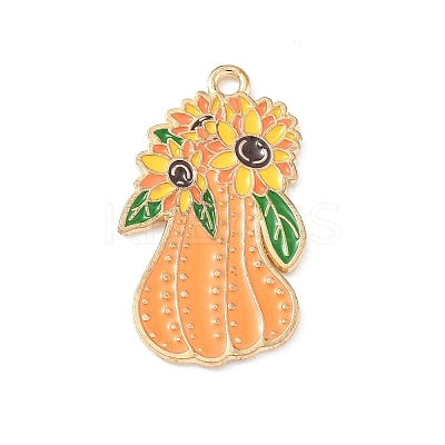 Thanksgiving Day Alloy Enamel Pendants ENAM-I076-01G-05-1