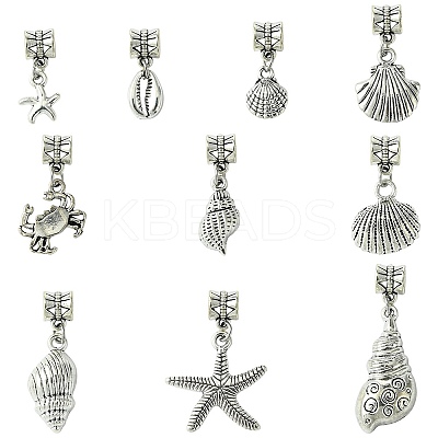 Marine Organism Theme Tibetan Style Alloy Pendant PALLOY-FS00004-1