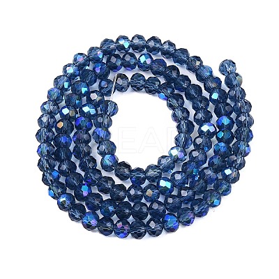 Electroplate Glass Beads Strands X-EGLA-A044-T4mm-L12-1
