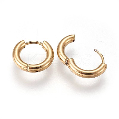 Ion Plating(IP) 304 Stainless Steel Huggie Hoop Earrings LS-EJEW-O087-06C-1