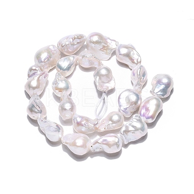 Natural Baroque Pearl Keshi Pearl Beads Strands PEAR-S019-02C-03-1