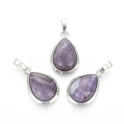 Natural Amethyst Pendants X-G-L512-C19-1