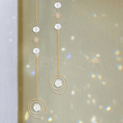 Glass Rhinestone Pendant Decoration HJEW-PH01748-1