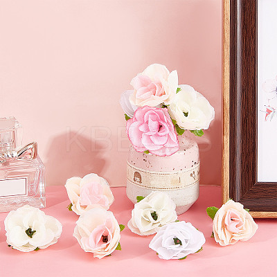 100Pcs 4 Colors Cloth Imitation Rose AJEW-CP0001-84-1