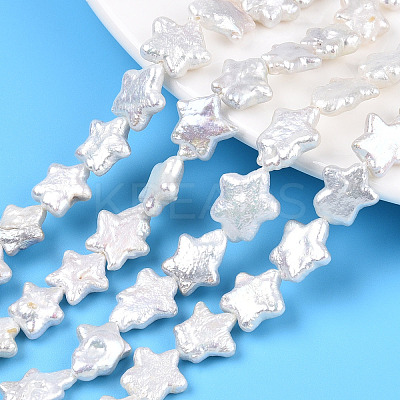 Natural Nucleated Baroque Keshi Pearl Beads Strands PEAR-S020-Z03-1