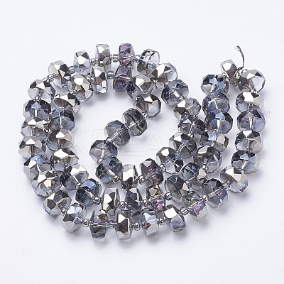 Electroplat Glass Beads Strands EGLA-Q092-8mm-D10-1