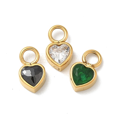 Ion Plating(IP) 304 Stainless Steel with Rhinestone Charms STAS-G351-14G-1