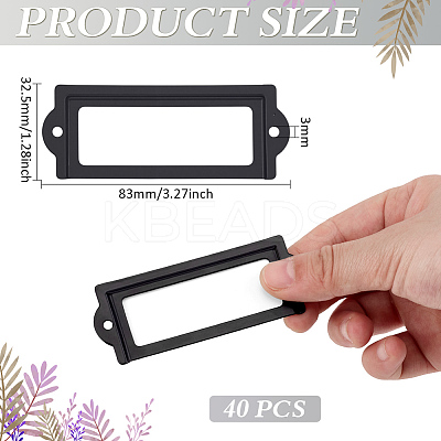 40Pcs Iron Label Frame FIND-MA0001-20EB-1