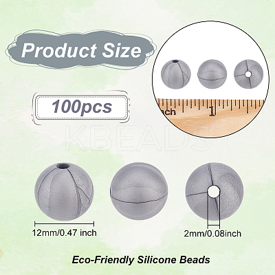 Food Grade Eco-Friendly Silicone Beads SIL-WH0010-10B-1