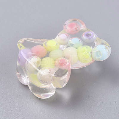 Candy Color Transparent Resin Cabochon RESI-WH0008-34C-1